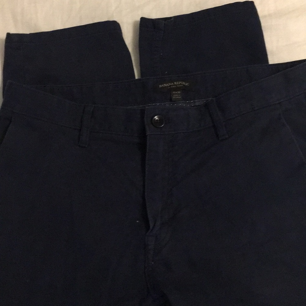 Navy Banana Republic Stretch Chino